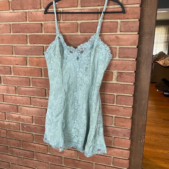 Victoria's Secret Other - Vintage Gold Tag Seafoam VS slip size L